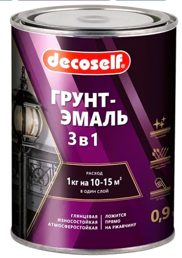 ГРУНТ ЭМАЛЬ ШОКОЛАД 0,9КГ DECOSELF