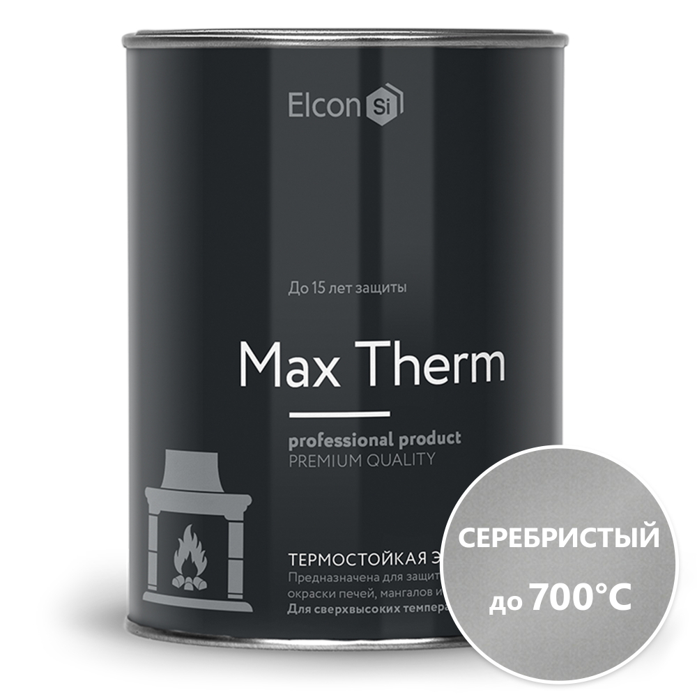 ЭМАЛЬ ТЕРМОСТ.ЧЕРНАЯ ELCON 0,8КГ