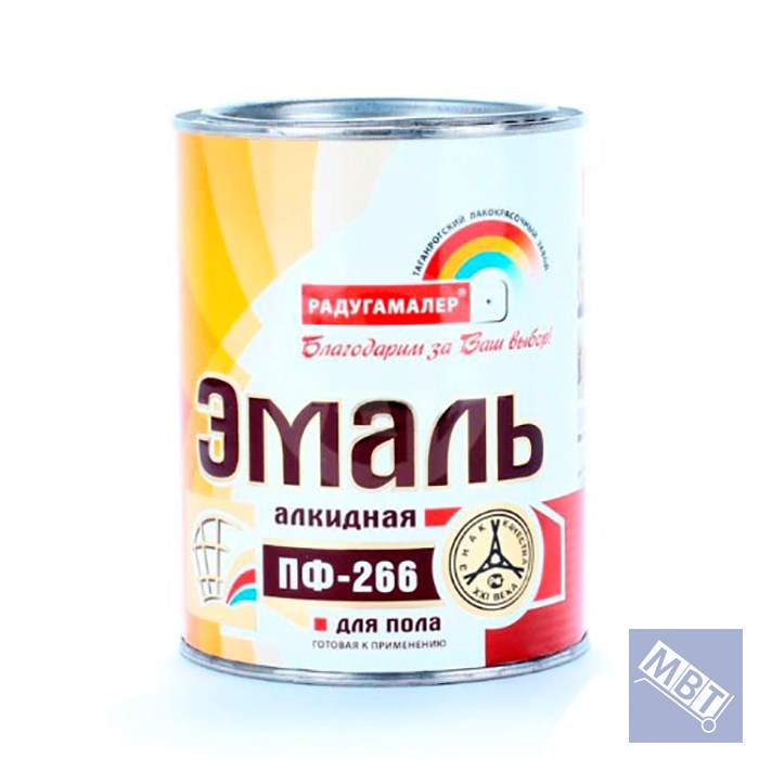 ЭМАЛЬ ПФ-266 КРАСНО КОРИЧ. 2,7КГ РАДУГА